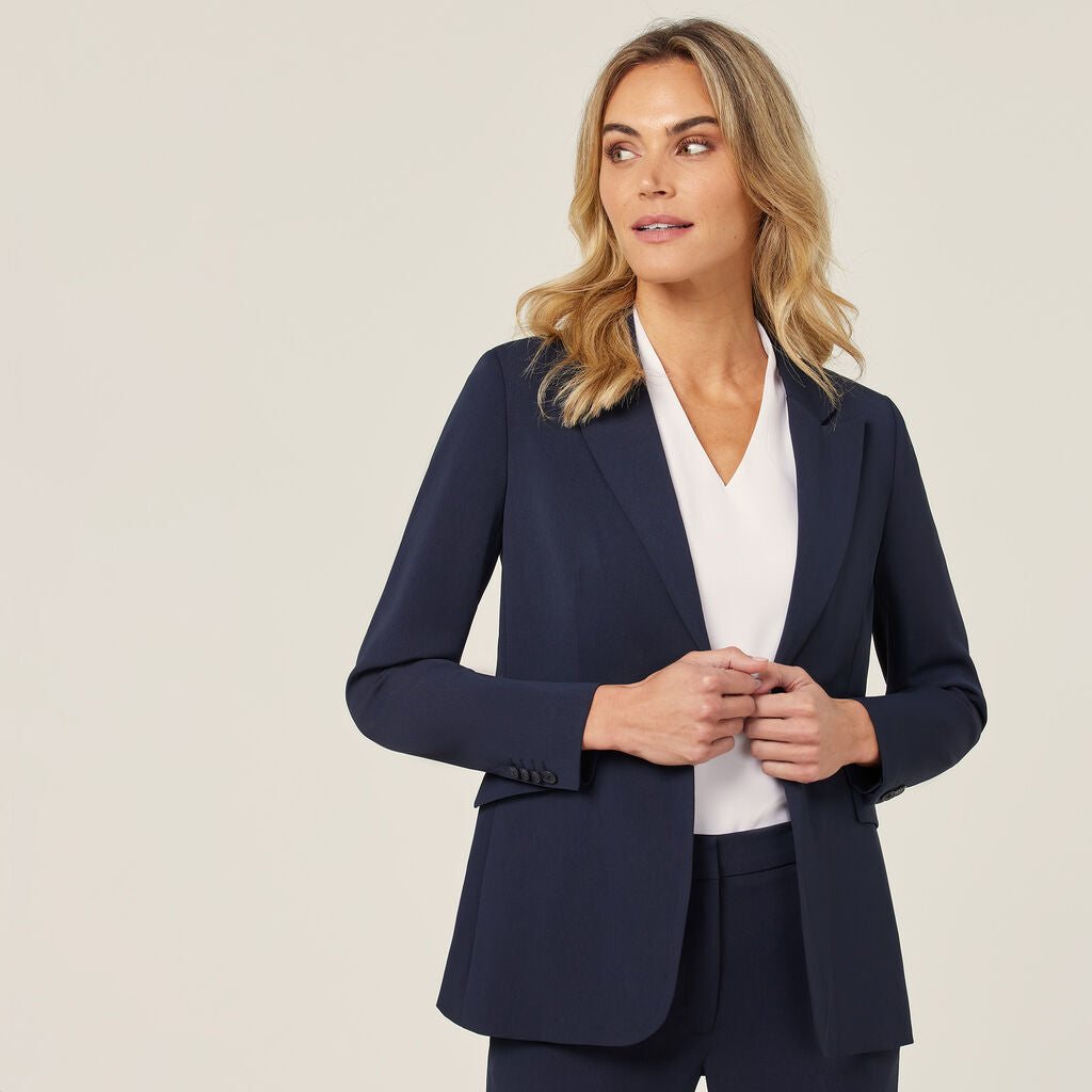NNT Crepe Stretch Relaxed Longline Jacket (CAT1H8)