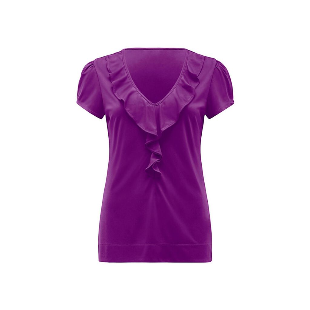 NNT Uniforms Cap Sleeve Ruffle Neck T-Top(CAT48H)
