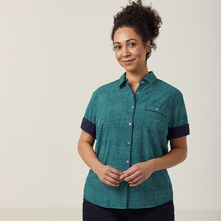 NNT Uniforms Pixel Print S/S Action Back Shirt(CAT9S2)