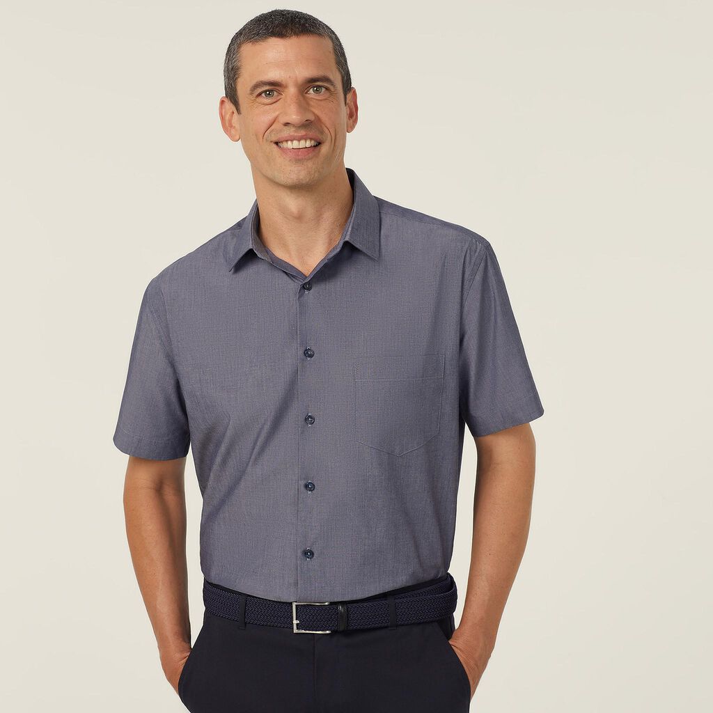 NNT Textured Mens Short Sleeve Shirt (CATJB7)