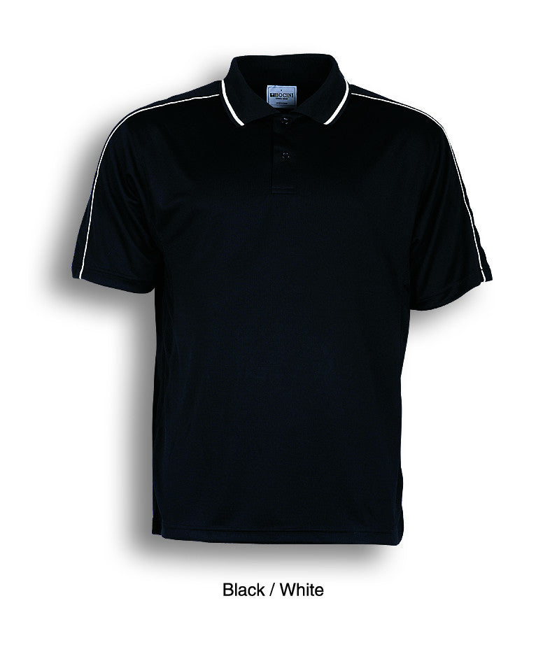 Bocini Men's Breezeway Striped Polo-(CP0673)