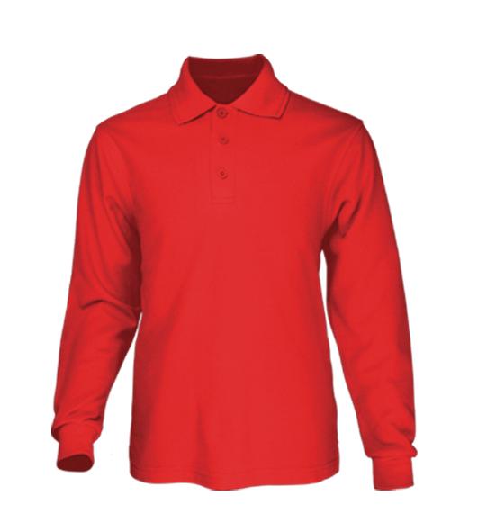 Bocini Plain Colour Poly Face Cotton Backing L/S Polo (CP1604)