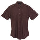 Ramo-Ramo Mens Military Short Sleeve Shirts-Dark Brown / S-Uniform Wholesalers - 5