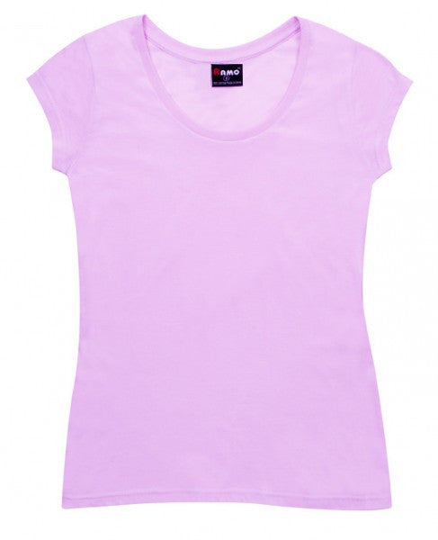 Ramo-Ramo Ladies Jersey Scoop Neck Tee-Pink / 8-Uniform Wholesalers - 7