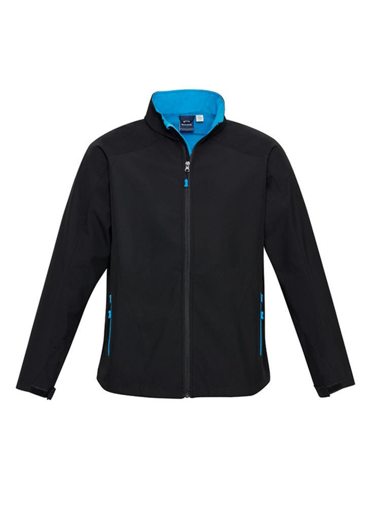 Biz Collection-Biz Collection Mens Geneva Jacket-Black/Cyan / S-Uniform Wholesalers - 2