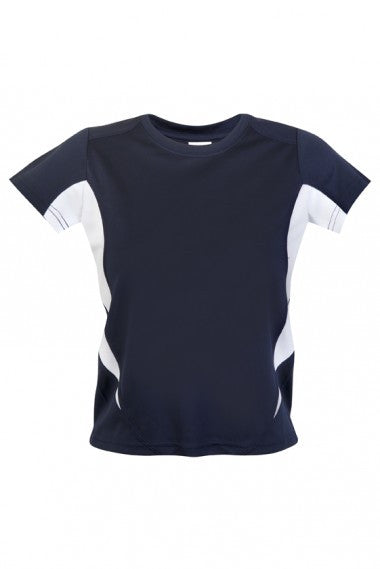 Ramo-Kids Accelerator Cool-Dry T-shirt(new)-Navy/White / 4-Uniform Wholesalers - 6