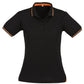 Biz Collection-Biz Collection Ladies Jet Polo-Black / Orange / 8-Uniform Wholesalers - 4