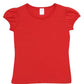 Ramo-Ramo Girls Short Puff Sleeve Tee-Red / 0-Uniform Wholesalers - 10
