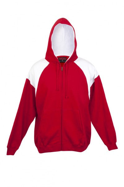 Ramo-Ramo Mens Shoulder Contrast Hoodie-Red/White / XS/16-Uniform Wholesalers - 2