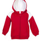 Ramo-Ramo Kids Shoulder Contrast Panel Hoodies with Zipper-Red/White / 00-Uniform Wholesalers - 6