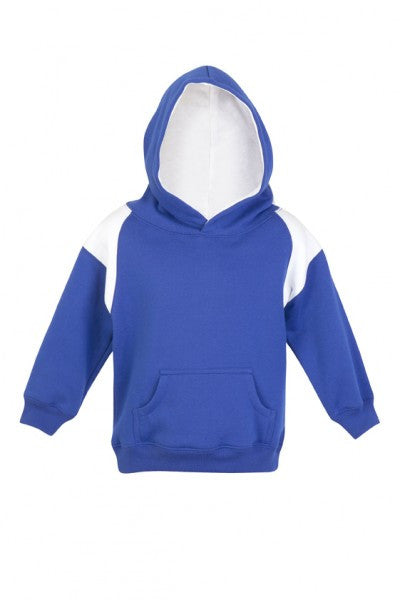 Ramo-Ramo Kids Shoulder Contrast Panel Hoodies-Royal/White / 00-Uniform Wholesalers - 7