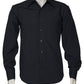 Biz Collection-Biz Collection Mens Metro Long Sleeve Shirt-Black / S-Uniform Wholesalers - 3
