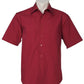 Biz Collection-Biz Collection Mens Metro Short Sleeve Shirt-Red / S-Uniform Wholesalers - 8