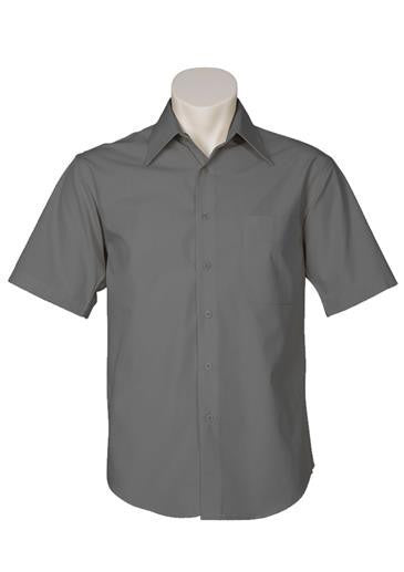 Biz Collection-Biz Collection Mens Metro Short Sleeve Shirt-Charcoal / S-Uniform Wholesalers - 5