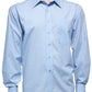 Biz Collection-Biz Collection Mens Micro Check Long Sleeve Shirt-Sky / S-Uniform Wholesalers - 4