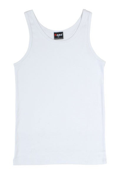 Ramo-Ramo Mens Rib Singlet-White / S-Uniform Wholesalers - 11