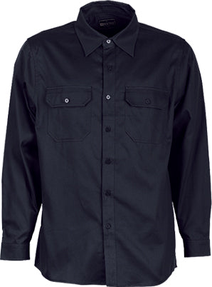 Bocini Cotton Drill Work Shirt-Long Sleeves-(WS0680)