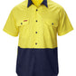 Hard Yakka-Hard Yakka Koolgear Hi-visibility Two Tone Cotton Twill Ventilated Shirt Short Sleeve-Yellow/Navy / S-Uniform Wholesalers - 3