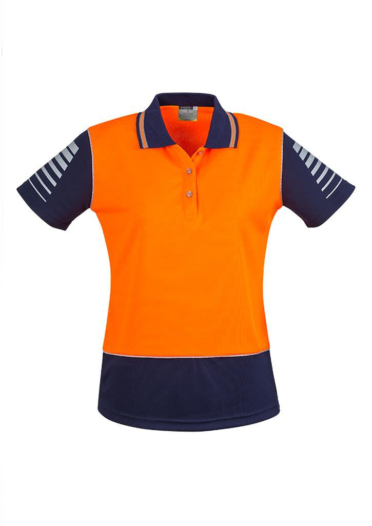 Syzmik-Syzmik Womens Day Only Zone Polo-Orange/Navy / 8-Uniform Wholesalers - 7