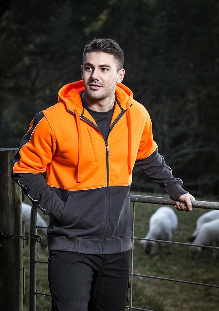 Mens hi vis top hoodie