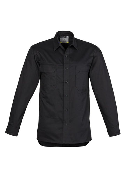 Syzmik-Syzmik Light Weight Tradie Gents  Shirt - Long Sleeve-Black / S-Uniform Wholesalers - 2