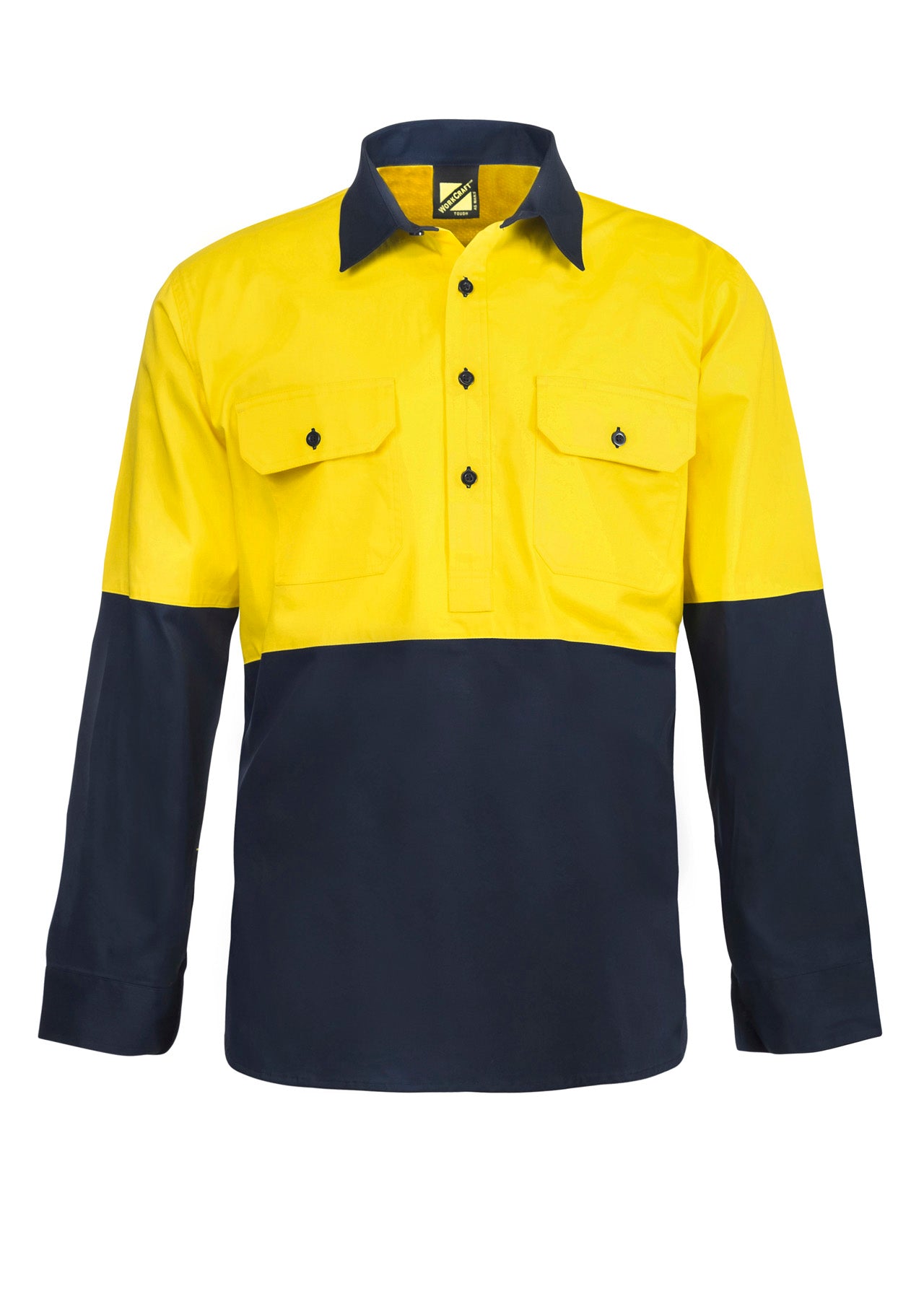Workcraft Hi Vis Closed Front Shirt- Ls  (WS4256)