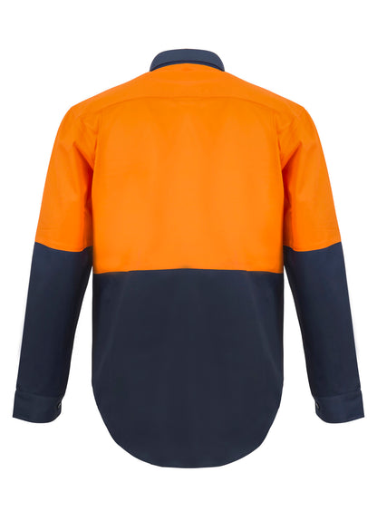 Workcraft Hi Vis Closed Front Shirt- Ls  (WS4256)