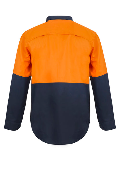 Workcraft 2 Tone Half Placket Sht W Vent (WS4255)