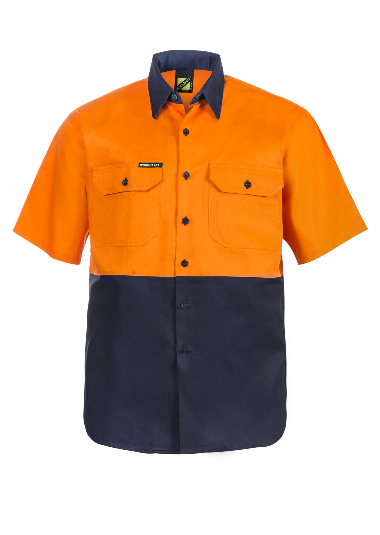 Workcraft Hi Vis Cotton Drill Shirt-ss (WS3023)