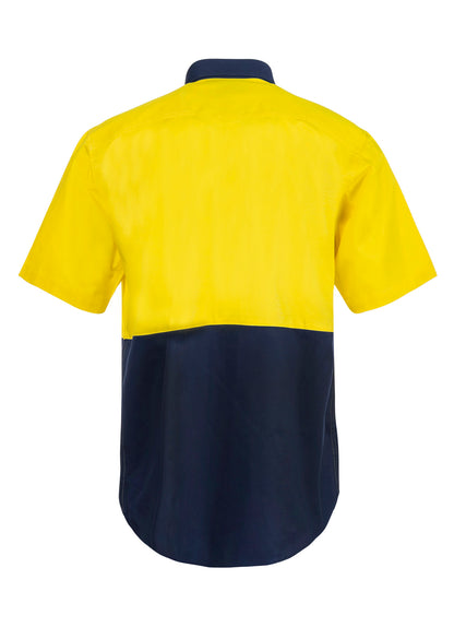 Workcraft Hi Vis Cotton Drill Shirt-ss (WS3023)
