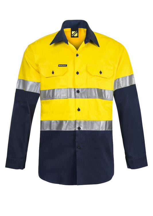 Workcraft Hivis Cotton Shirt Tape- Ls (WS4000)