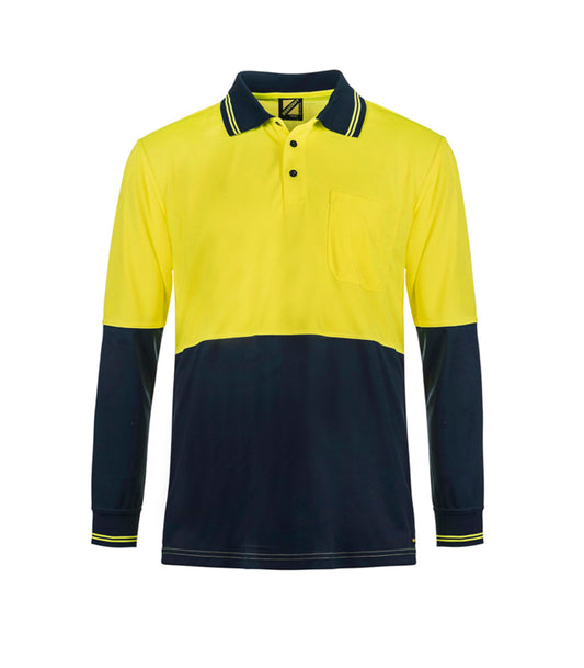 Workcraft Hivis Cotton Back Polo- Ls  (WSP402)