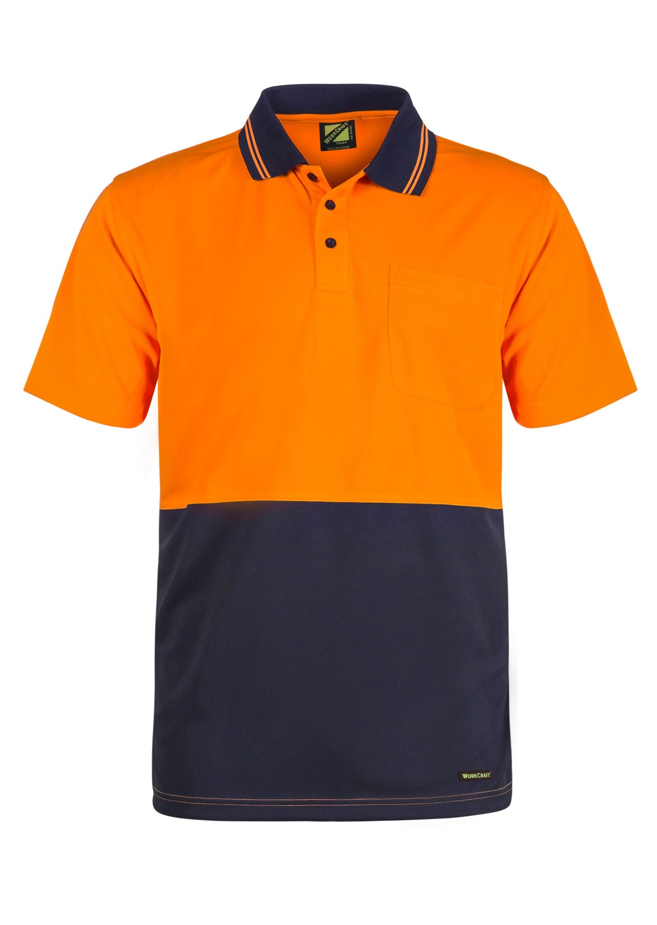 Workcraft Hivis Two Tone Polo Pocket- Ss (WSP201)
