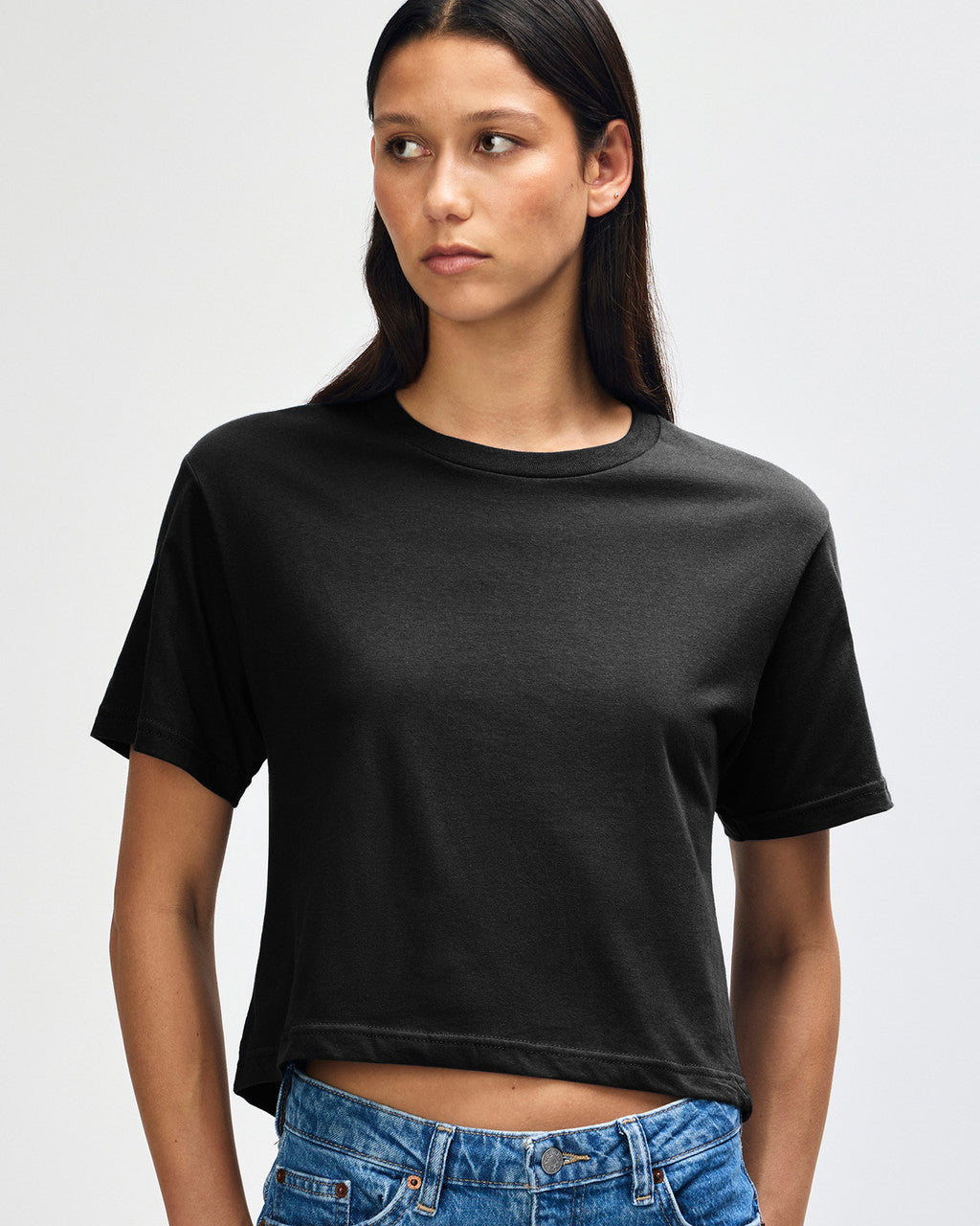 American Apparel Womens Fine Jersey Boxy T-shirt (102)