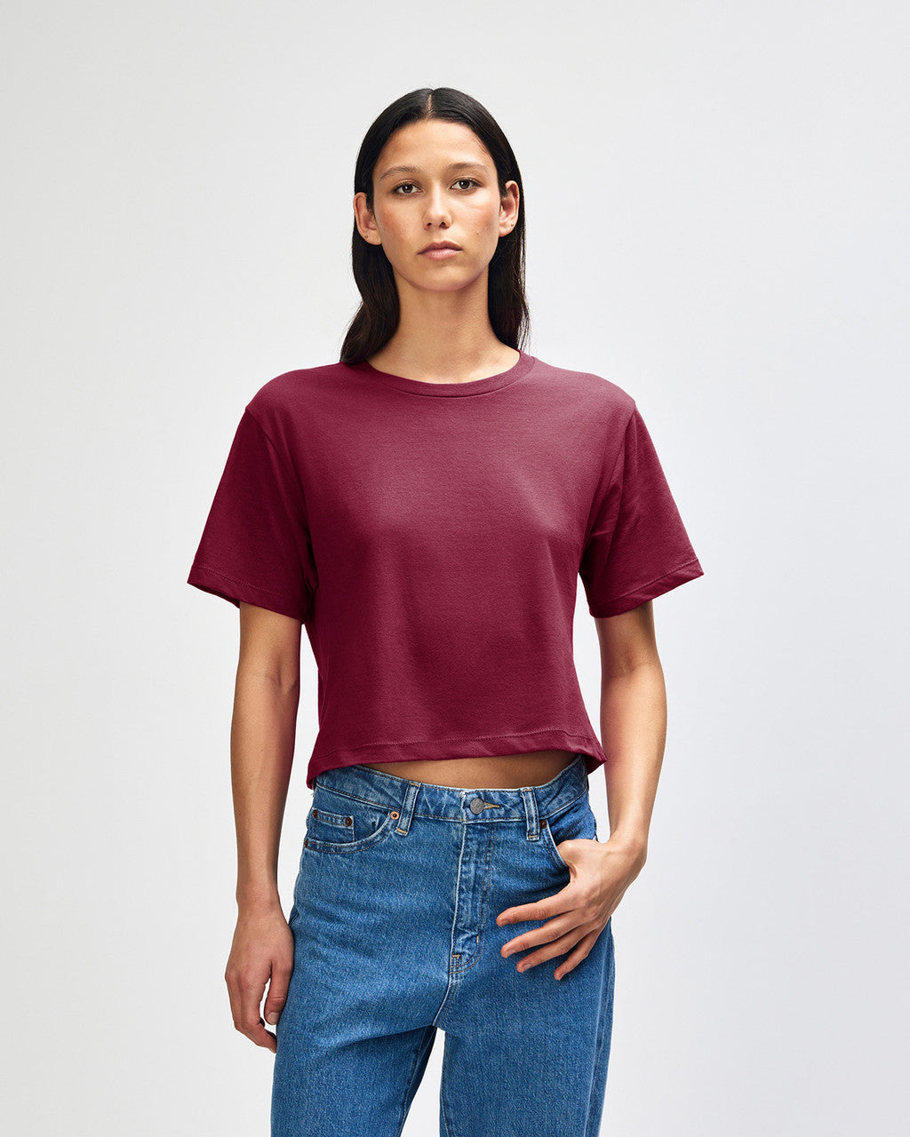 American Apparel Womens Fine Jersey Boxy T-shirt (102)