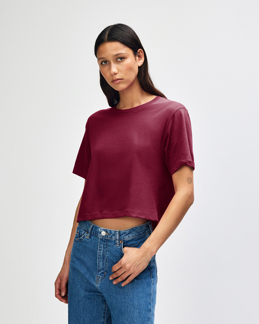 American Apparel Womens Fine Jersey Boxy T-shirt (102)