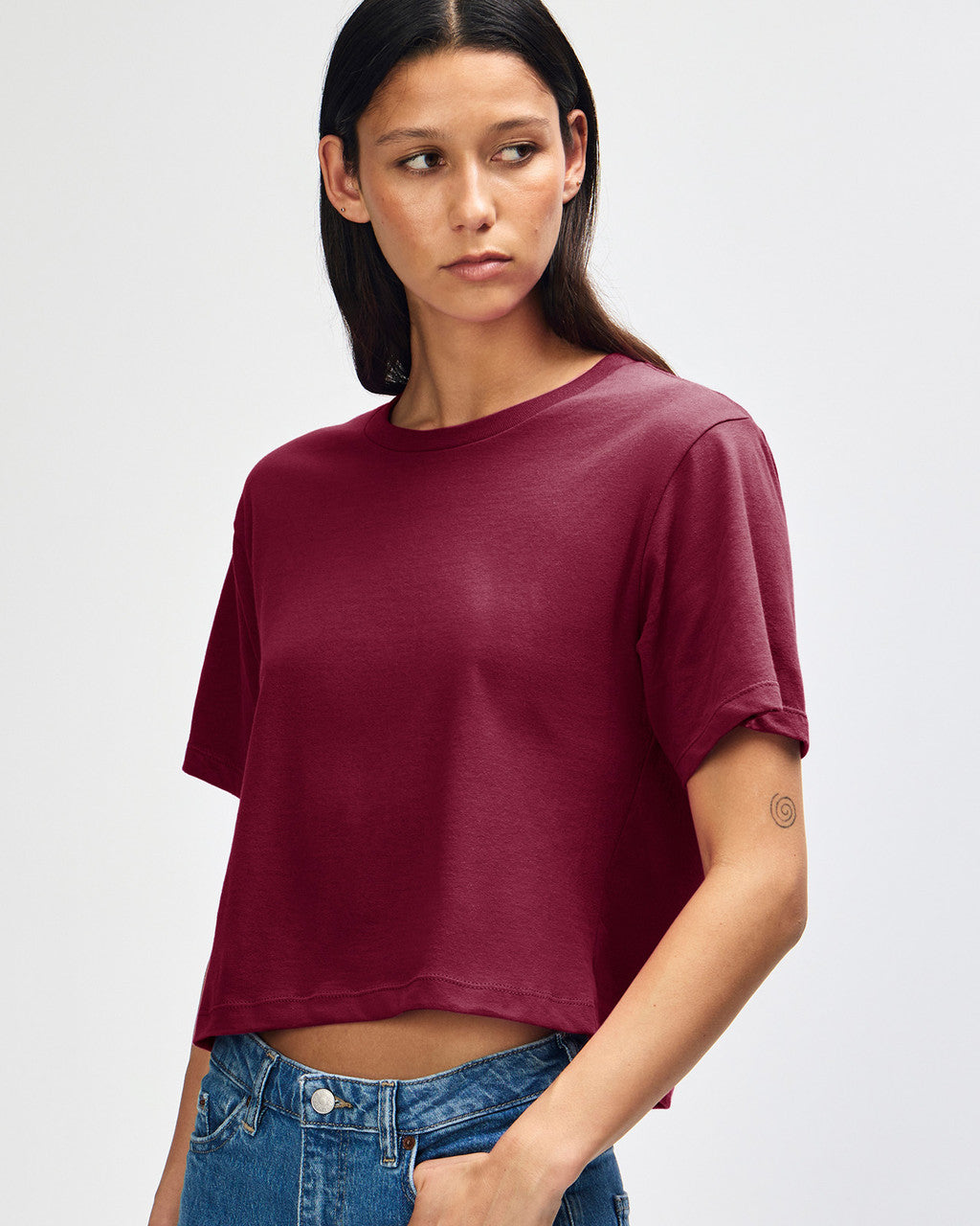 American Apparel Womens Fine Jersey Boxy T-shirt (102)