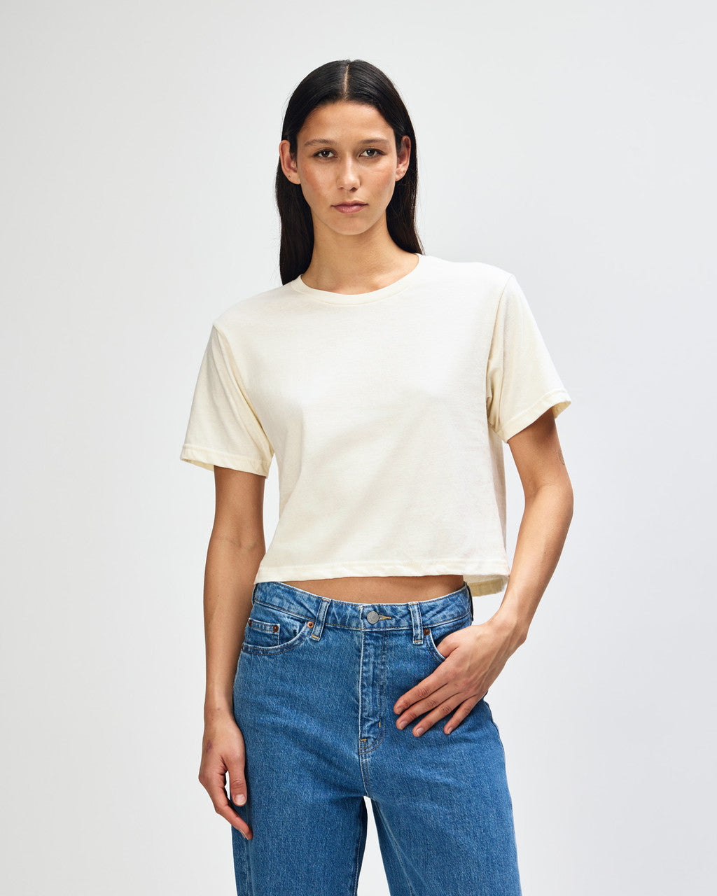 American Apparel Womens Fine Jersey Boxy T-shirt (102)