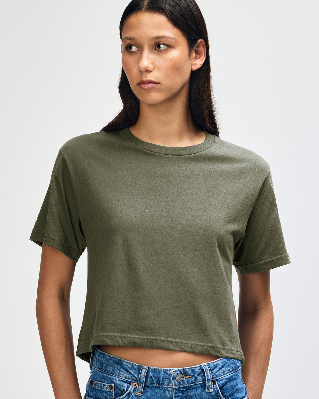 American Apparel Womens Fine Jersey Boxy T-shirt (102)