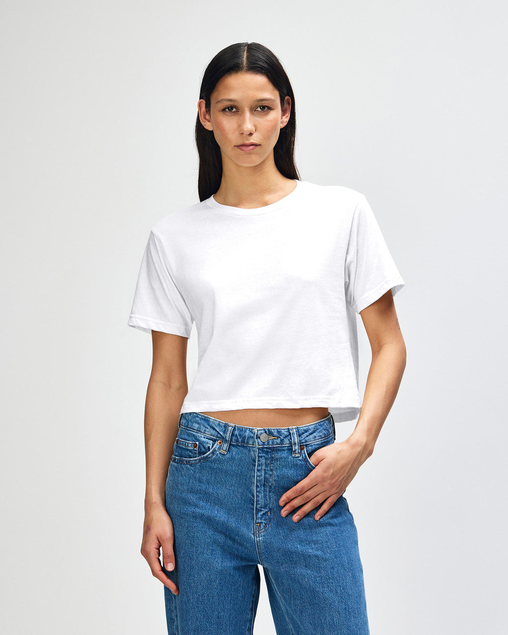 American Apparel Womens Fine Jersey Boxy T-shirt (102)