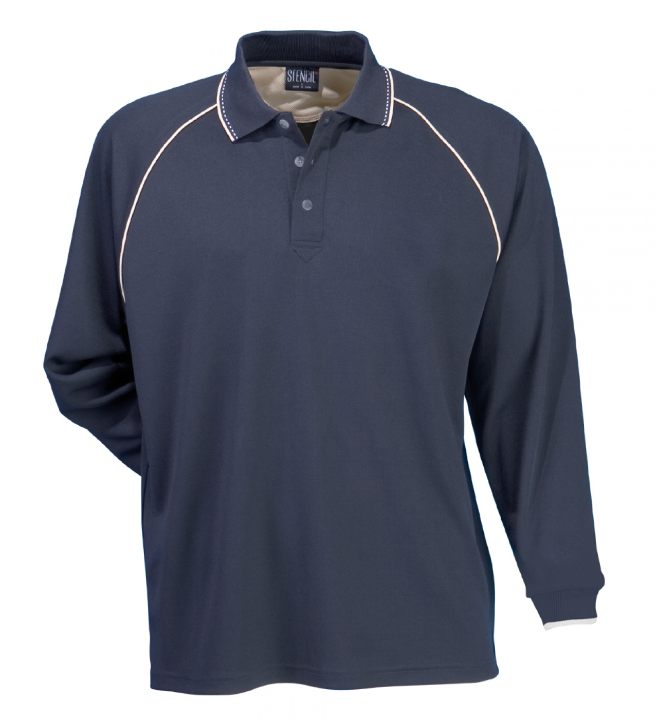 Stencil Men's Cool Dry L/S Polos (1040)