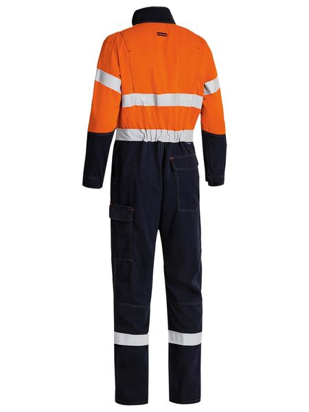 Bisley Tencate Tecasafe® Plus Taped 2 Tone Hi Vis Engineered FR Vented Coverall (BC8086T)