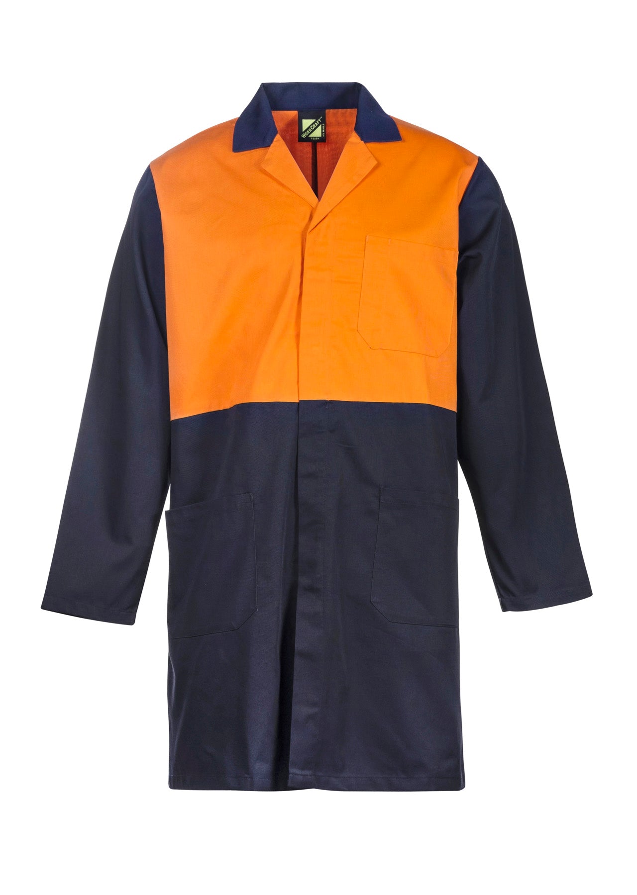 Workcraft TDustcoat Patch Pocket Hivis (WJ047)