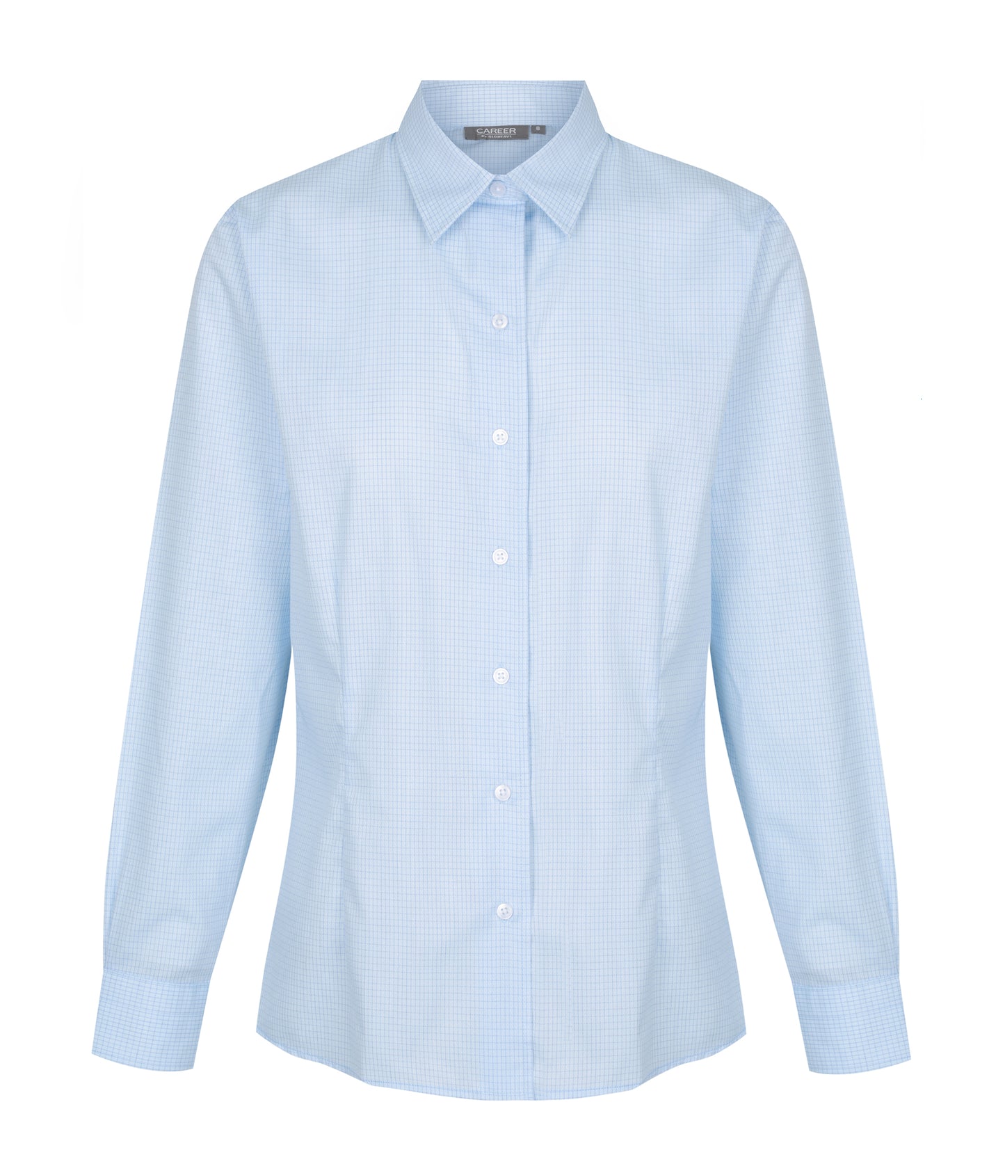 Gloweave Ladies Textured Mini Check Long Sleeve Shirt (1295WL)