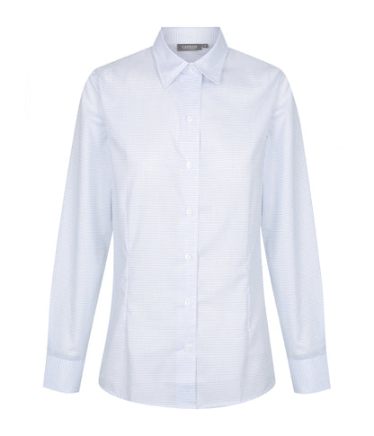 Gloweave Ladies Textured Mini Check Long Sleeve Shirt (1295WL)