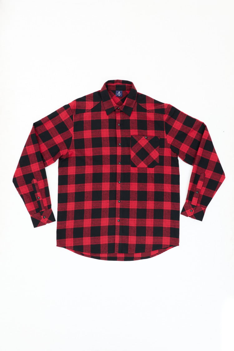 Baxsy Base Flannel Long Sleeve Shirt-(901)