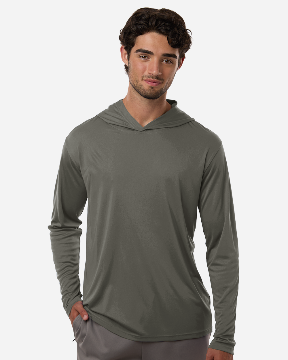 AllPro Men's Long Sleeve Hooded T-Shirt (48510)