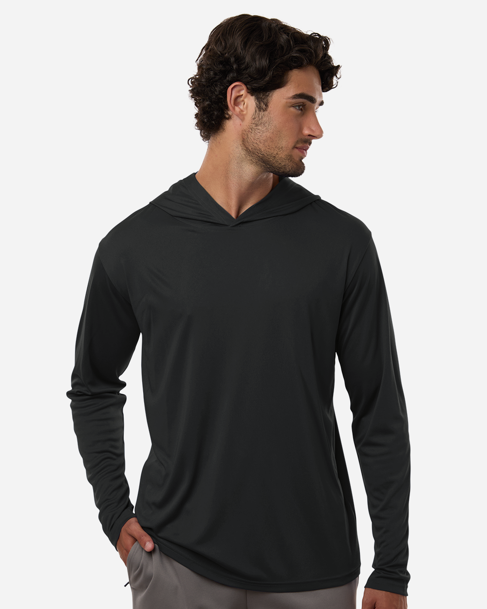 AllPro Men's Long Sleeve Hooded T-Shirt (48510)