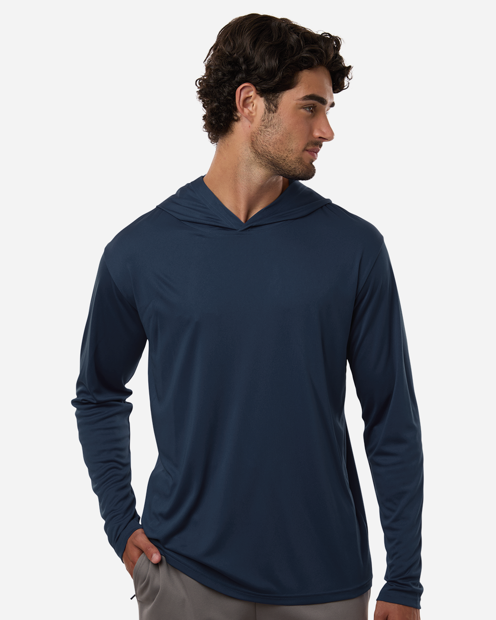 AllPro Men's Long Sleeve Hooded T-Shirt (48510)