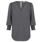 Gloweave V Neck Shirred Cuff Top (1803WZ)